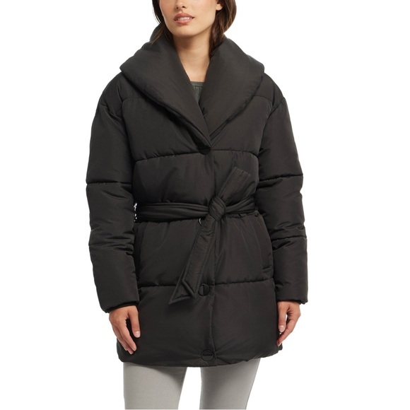 Badgley Mischka Jackets & Blazers - Badgley Mischka Yoko Shawl Collar Puffer Jacket